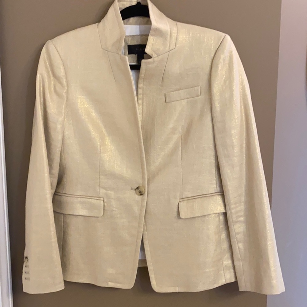Gold Linen Blazer from J.Crew